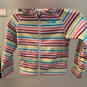 The North Face striped full zip-up hoodie / gently used / size 3T / unisex